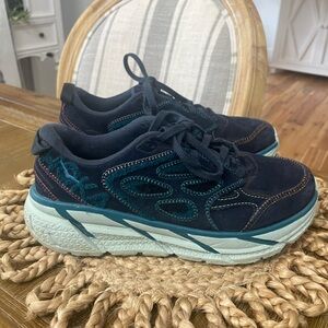 Hoka One One Navy and Teal Athletic Shoes